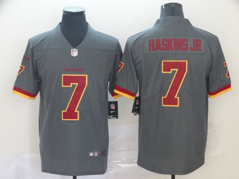 Men's Washington Redskins #7 Dwayne Haskins JR 2019 Gray Inverted Legend Stitched NFL Jersey